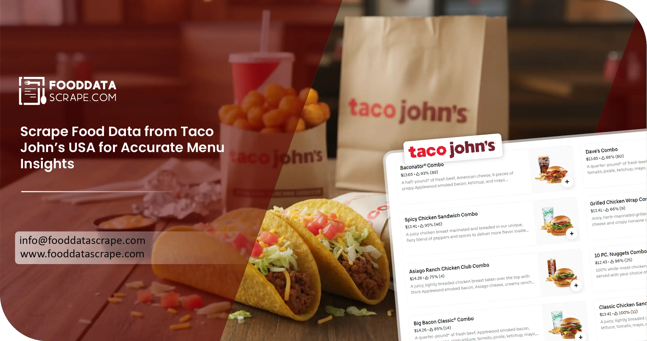 Taco John’s USA Food Data Scraping
